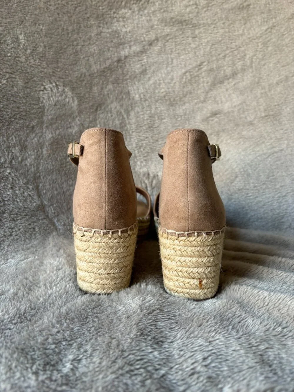 Kelly & Katie Espadrille Wedge Sandals Women's Size 9M Taupe